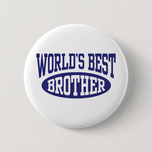 World's Best Brother 6 Cm Round Badge (Front)