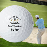 World's Best Brother By Par Personalised Name Golf Balls<br><div class="desc">If you have 'the world's best brother by par', then celebrate his greatness with a fun set of golf balls! This stylish design is personalised with your brother's name and features a sporting motif of crossed golf clubs and a ball. All the text can be customised, so you can adapt...</div>