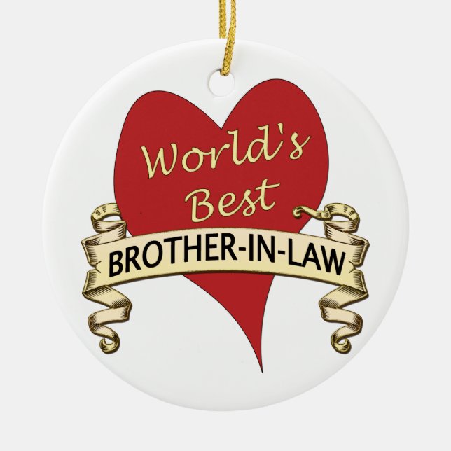 World's Best Brother-In-Law Ceramic Tree Decoration (Front)
