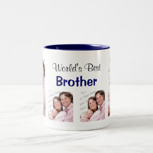 World's Best Brother Photo Mug Blue