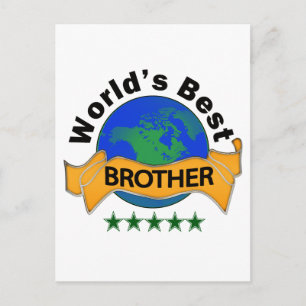 World's Best Brother Postcard