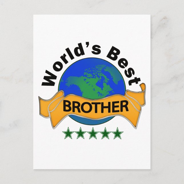 World's Best Brother Postcard (Front)
