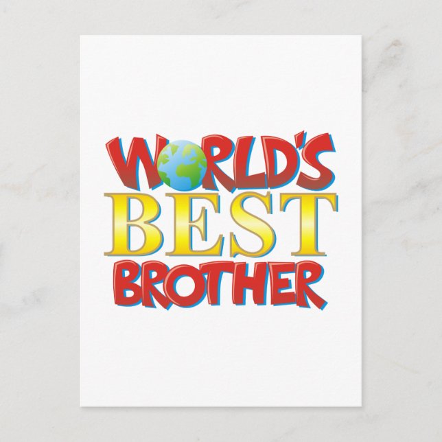 World's Best Brother Postcard (Front)