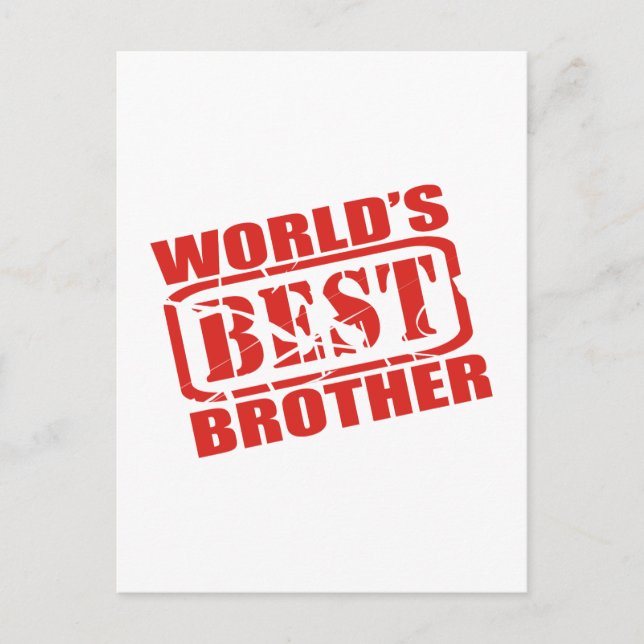 World's Best Brother Postcard (Front)