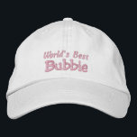 World's Best Bubbie-Grandparent's Day OR Birthday Embroidered Hat<br><div class="desc">If you think your Mum is just the best... then this will be a great gift for her for Grandparent's Day ... especially meant for a new Bubbie so she can brag about her new grand-baby, but it can be for any fabulous Bubbie! Features the text "World's Best Bubbie" in...</div>