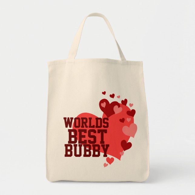 Worlds Best Bubby Personalised Tote Bag (Front)
