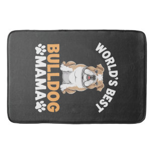 World's Best Bulldog Mama Bath Mat