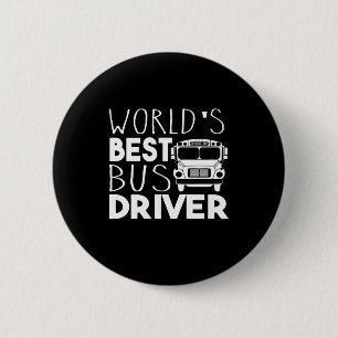 World's Best Bus Driver 6 Cm Round Badge