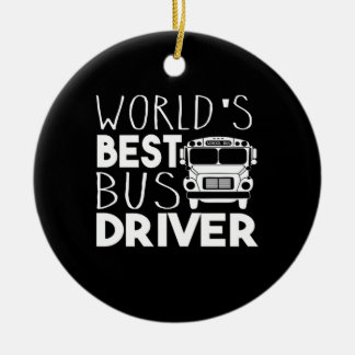 World's Best Bus Driver Ceramic Tree Decoration