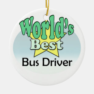 World's best Bus Driver Ceramic Tree Decoration