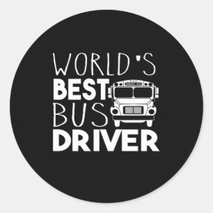 World's Best Bus Driver Classic Round Sticker