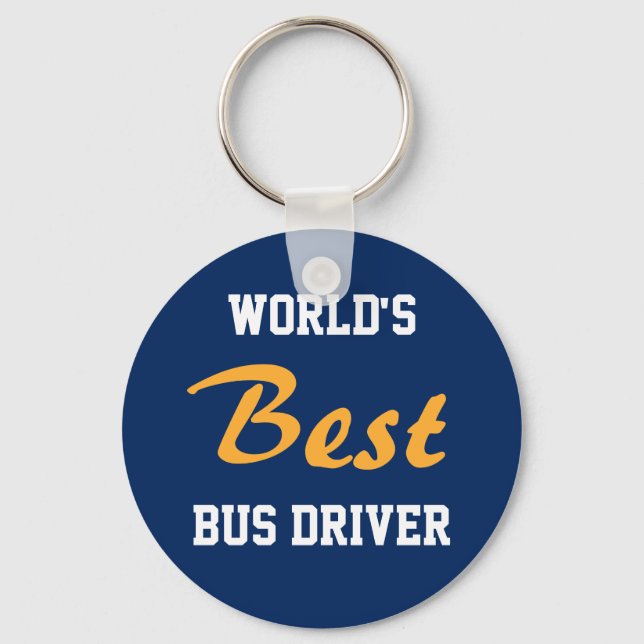World's Best Bus Driver keychain (Front)