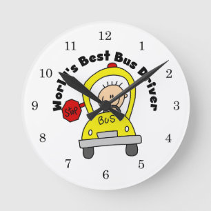 World's Best Bus Driver Round Clock