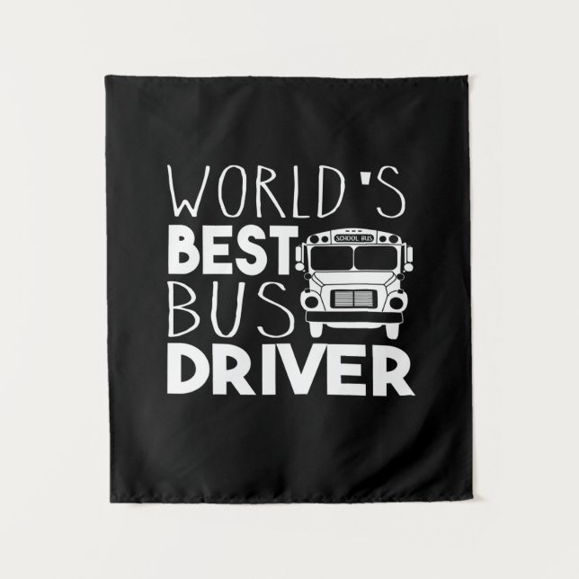 World's Best Bus Driver Tapestry (Front)