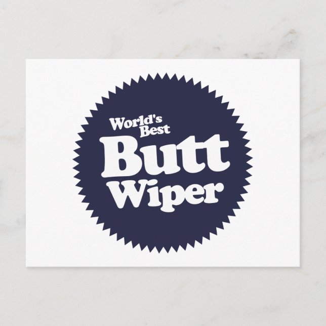 World's Best Butt Wiper Nurse CNA RNA Postcard (Front)