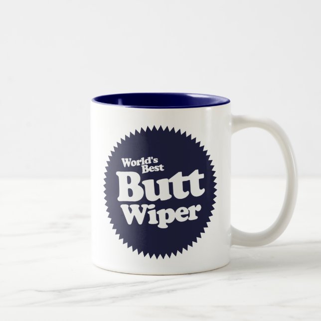 World's Best Butt Wiper Nurse CNA RNA Two-Tone Coffee Mug (Right)