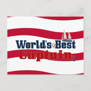 Worlds Best Captain Postcard