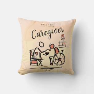 World's Best Caregiver & Person in Wheelchair Cushion
