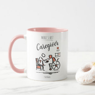 World's Best Caregiver & Person in Wheelchair Mug