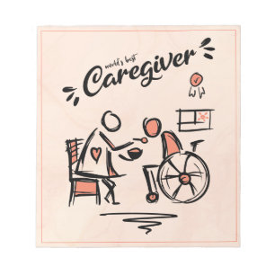 World's best Caregiver & Person in Wheelchair Notepad