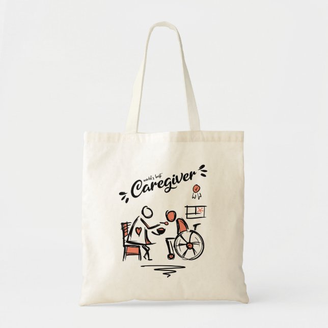 World's best Caregiver & Person in Wheelchair Tote Bag (Front)