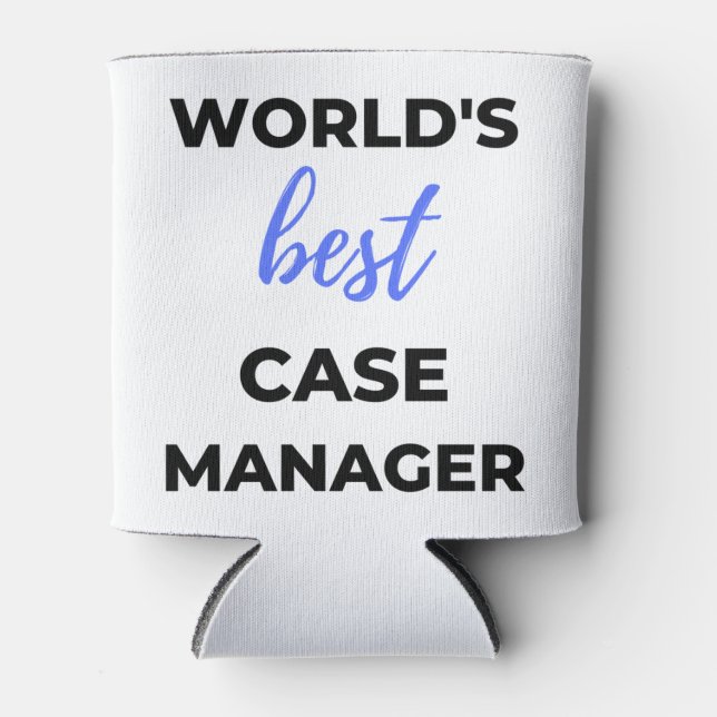 World's Best Case Manager 2 Can Cooler (Front)