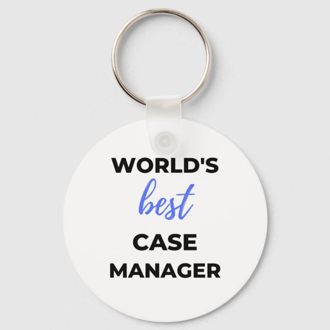 World's Best Case Manager 2 Key Ring (Front)