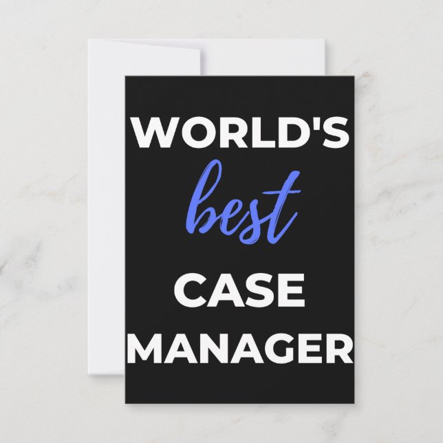 World's Best Case Manager Thank You Card (Front)
