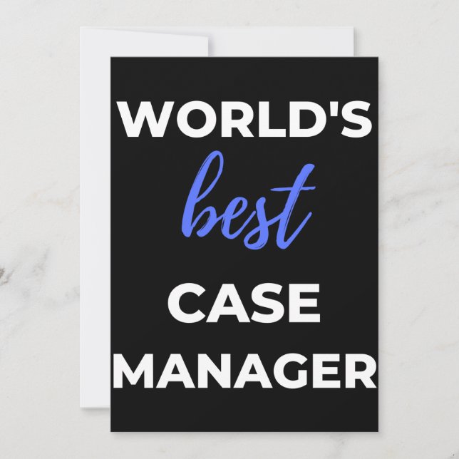 World's Best Case Manager Thank You Card (Front)