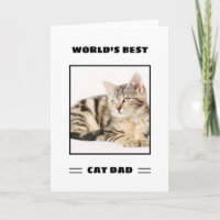 World's Best Cat Dad Custom Photo Personalised