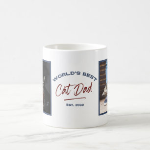 World's Best Cat Dad Est. Date 2 Photo  Coffee Mug