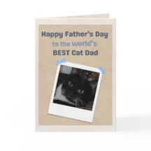 World's Best Cat Dad Father's Day Card (Box Gift))