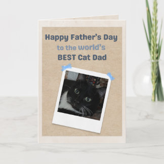 World's Best Cat Dad Father's Day Card (Box Gift))
