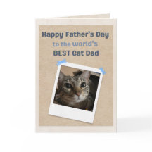 World's Best Cat Dad Father's Day Card (Thanks))