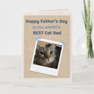 World's Best Cat Dad Father's Day Card (Thanks)