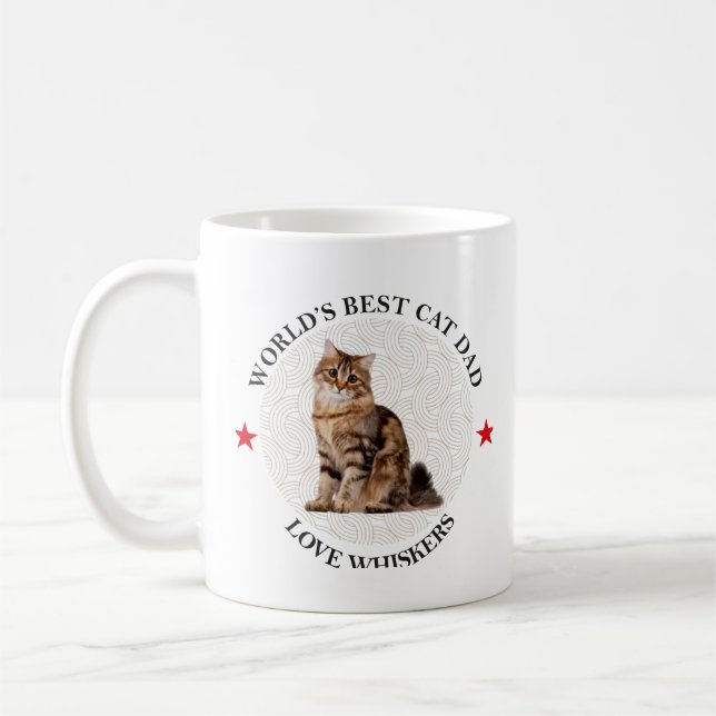 World's Best Cat Dad Love Whiskers Mug (Left)