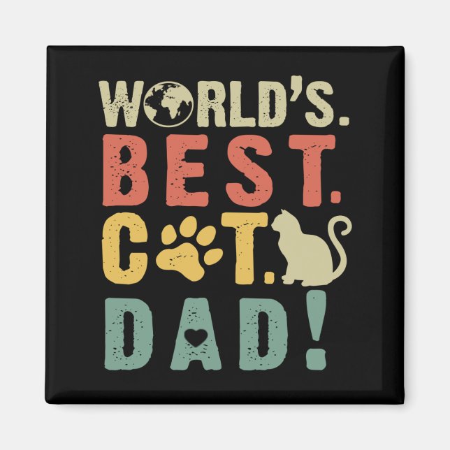 World's Best Cat Dad Magnet (Front)