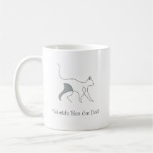 World's Best Cat Dad Simple Elegant Personalised