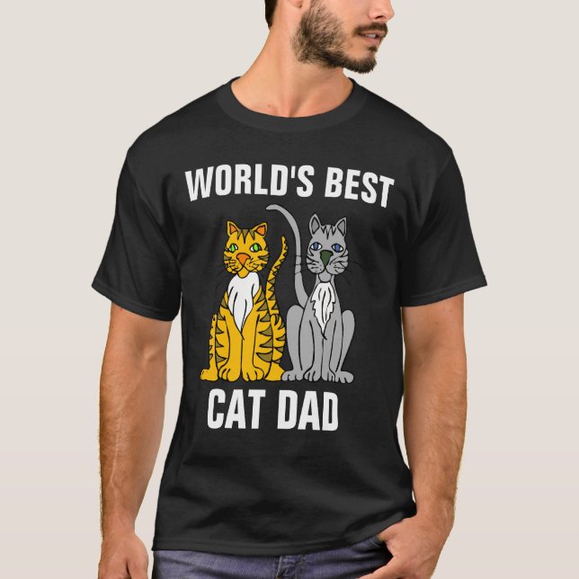 WORLD'S BEST CAT DAD t-shirts tees (Front)