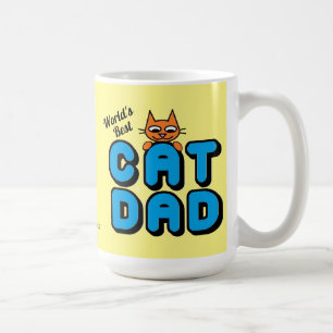 World's Best CAT DAD with Cute Cat Coffee Mug