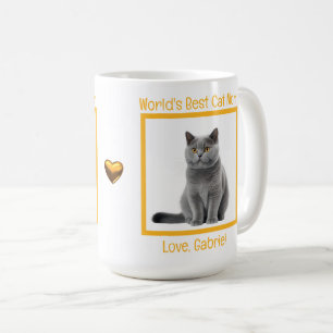 World's Best Cat Mom Chartreux Personalize  Coffee Mug