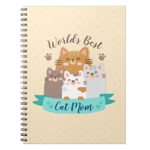 World's Best Cat Mom - Cute Kittens Notebook