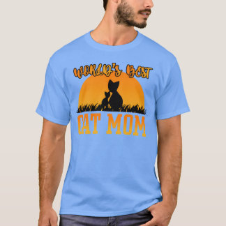 Worlds best cat mum cat vintage T-Shirt