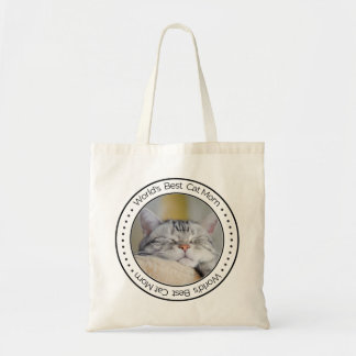World's Best Cat Mum Classic Simple Photo Tote Bag