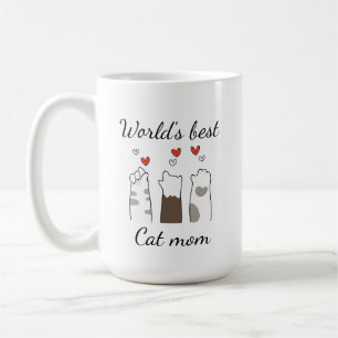 World's best cat mum custom coffee mug