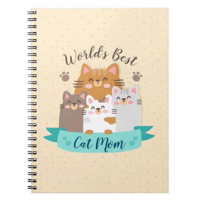 World's Best Cat Mum - Cute Kittens Notebook (Front)