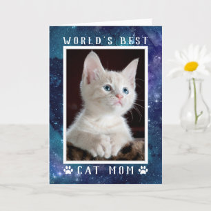 World's Best Cat Mum Photo Space Mother's Day Card