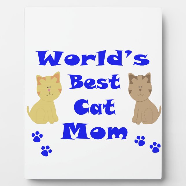 World's Best Cat Mum Plaque (Front)