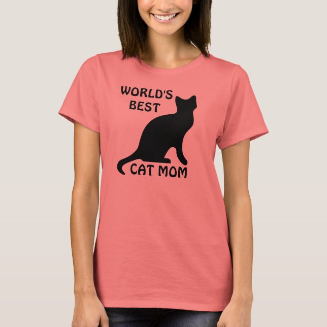 World's Best Cat Mum T-shirts (Front)