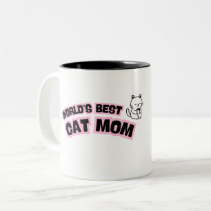 World's Best Cat Mum  Two-Tone Coffee Mug